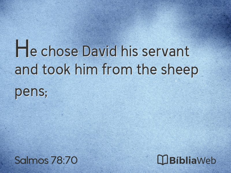 Salmos 78:70 em imagem para compartilhar