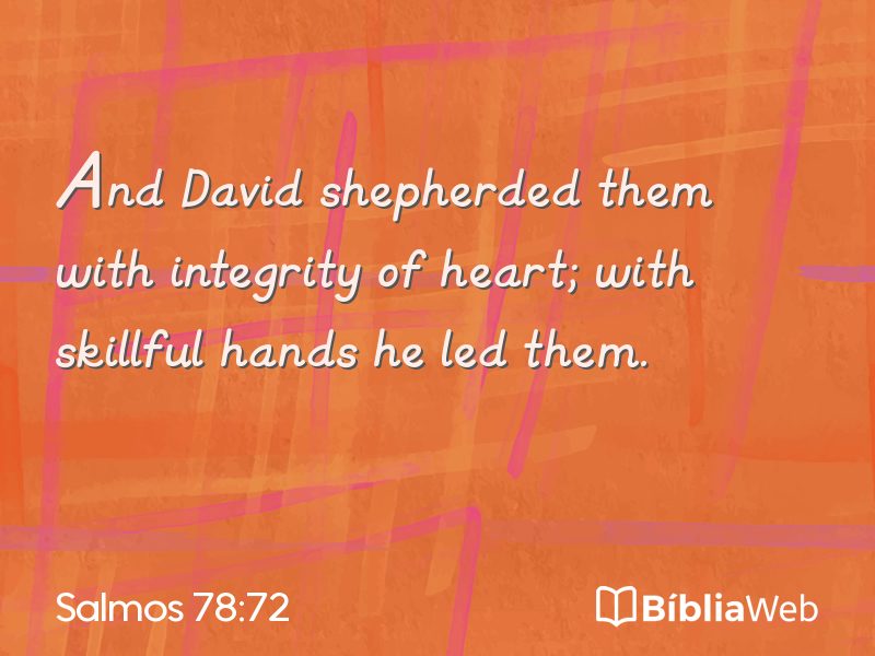 Salmos 78:72 em imagem para compartilhar