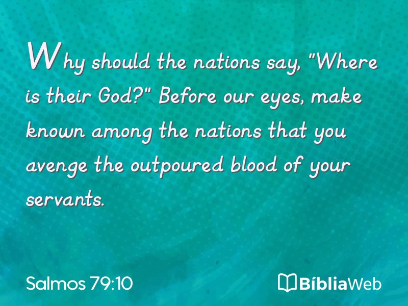 Salmos 79:10 em imagem para compartilhar