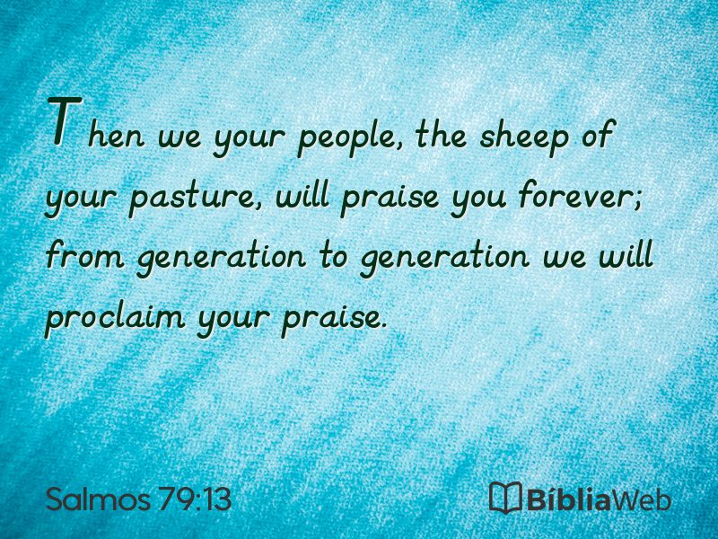 Salmos 79:13 em imagem para compartilhar