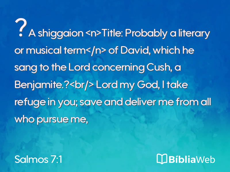 Salmos 7:1 em imagem para compartilhar