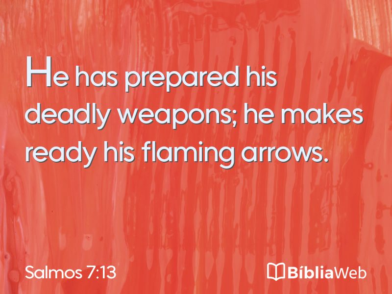 Salmos 7:13 em imagem para compartilhar