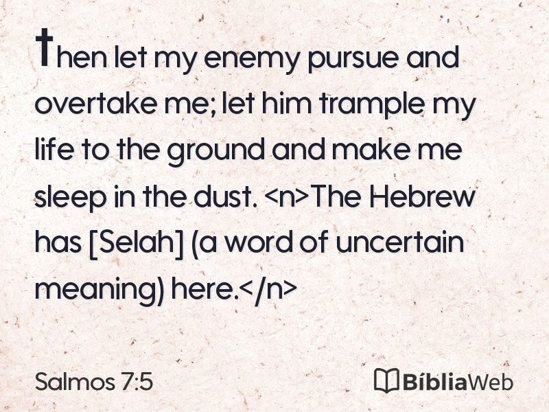 Salmos 7:5 em imagem para compartilhar