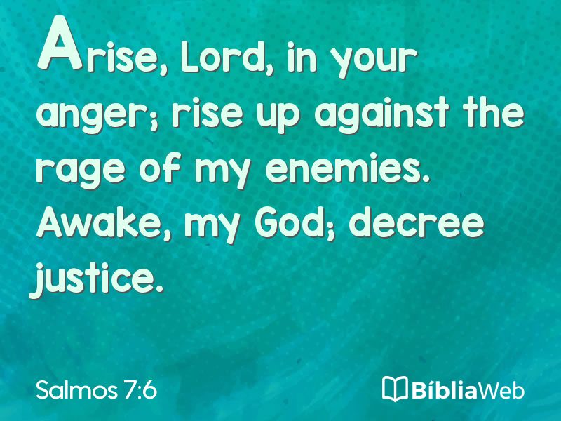 Salmos 7:6 em imagem para compartilhar