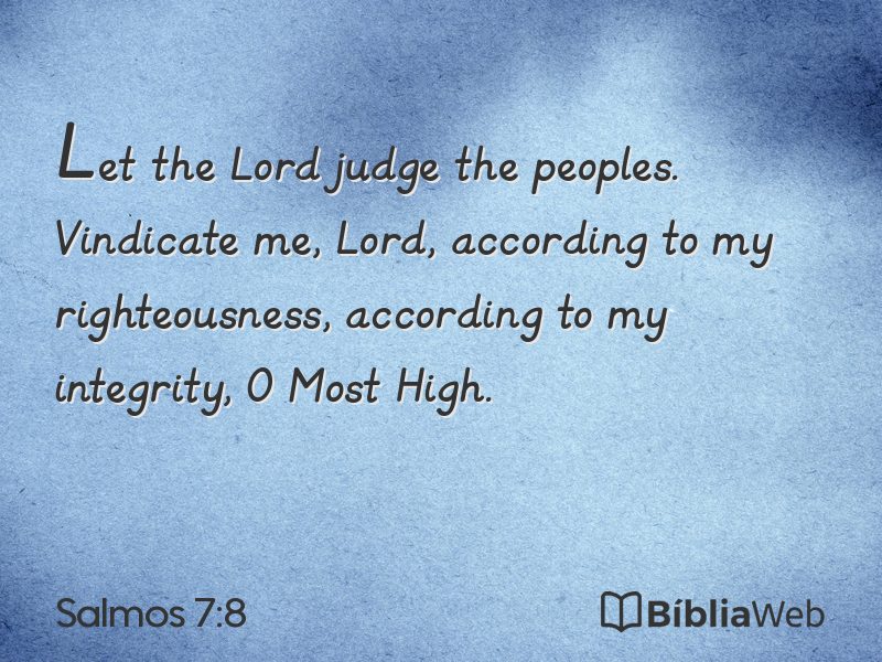 Salmos 7:8 em imagem para compartilhar