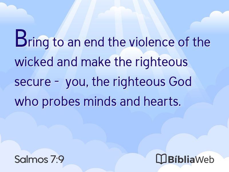 Salmos 7:9 em imagem para compartilhar