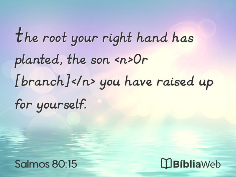 Salmos 80:15 em imagem para compartilhar