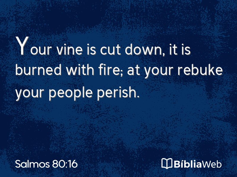 Salmos 80:16 em imagem para compartilhar
