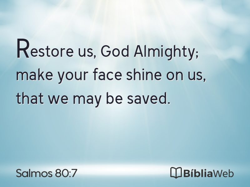 Salmos 80:7 em imagem para compartilhar