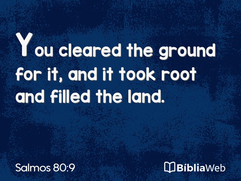 Salmos 80:9 em imagem para compartilhar