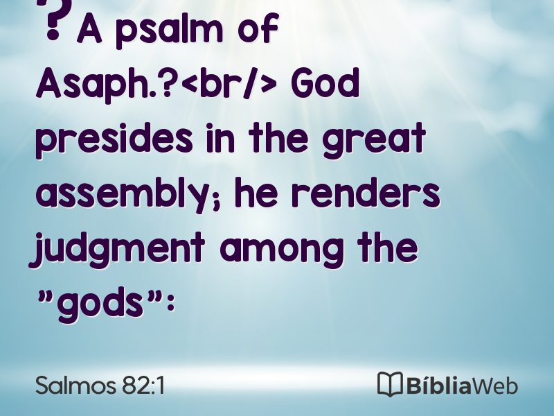 Salmos 82:1 em imagem para compartilhar