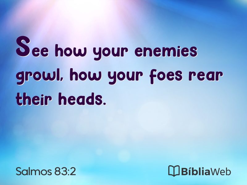 Salmos 83:2 em imagem para compartilhar