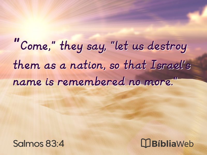 Salmos 83:4 em imagem para compartilhar