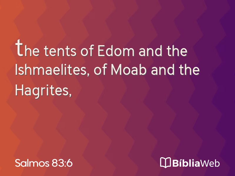 Salmos 83:6 em imagem para compartilhar