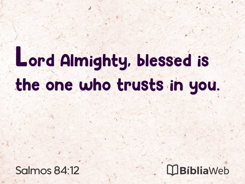Salmos 84:12 em imagem para compartilhar