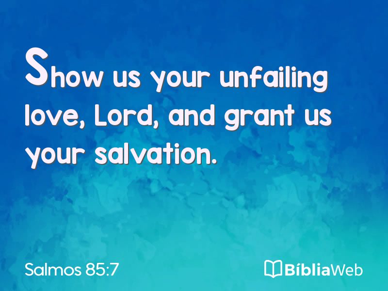 Salmos 85:7 em imagem para compartilhar