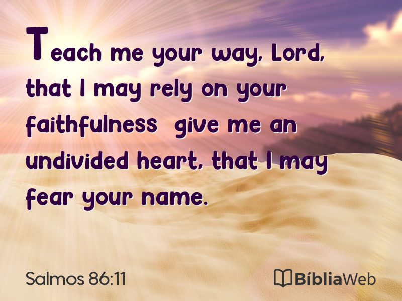 Salmos 86:11 em imagem para compartilhar