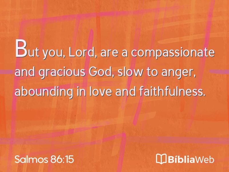 Salmos 86:15 em imagem para compartilhar