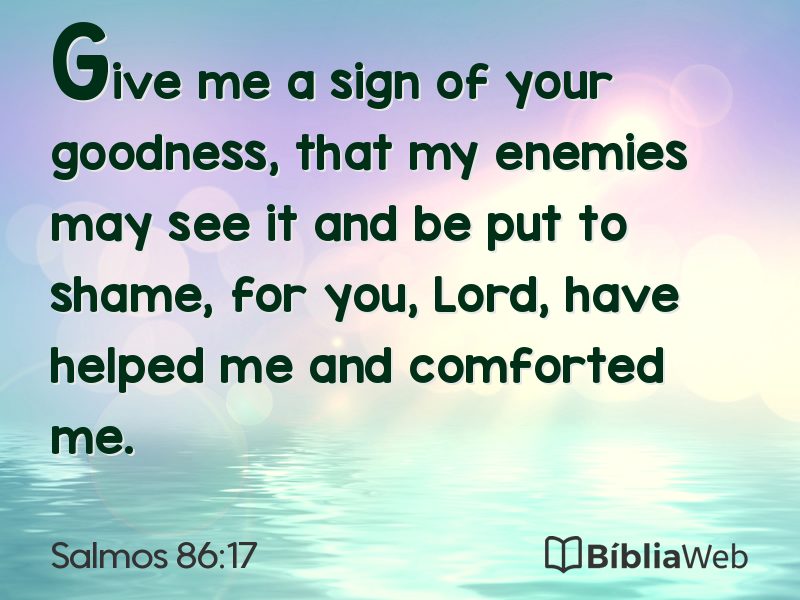 Salmos 86:17 em imagem para compartilhar