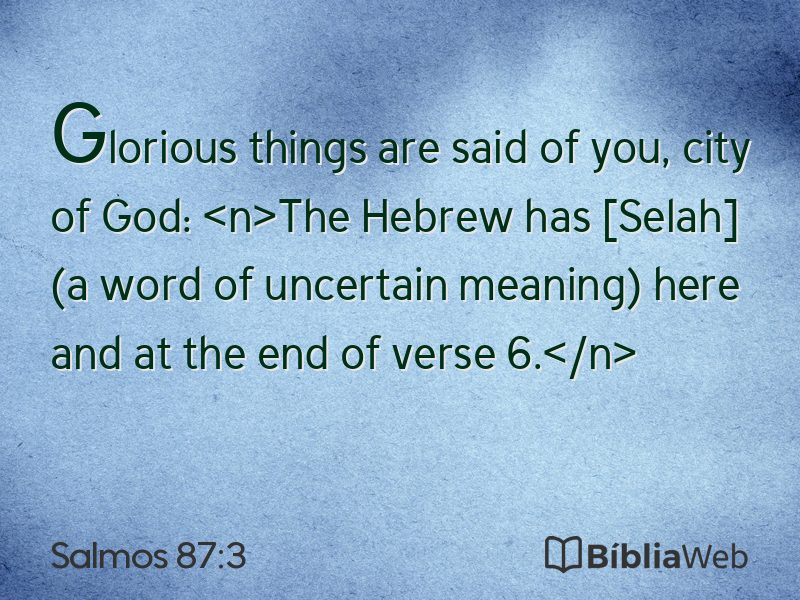 Salmos 87:3 em imagem para compartilhar