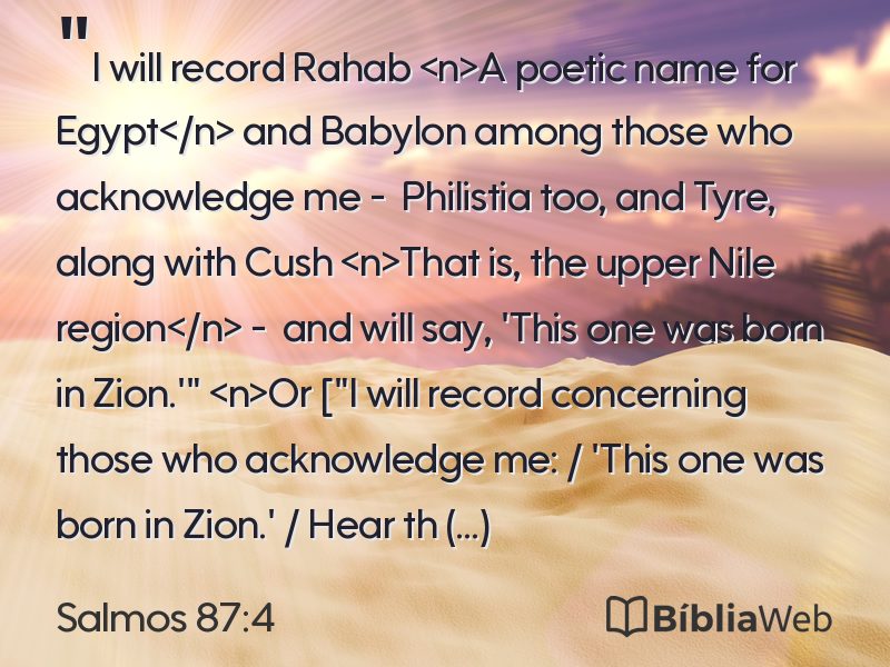 Salmos 87:4 em imagem para compartilhar