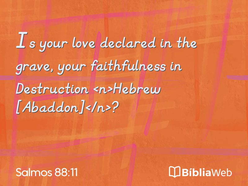 Salmos 88:11 em imagem para compartilhar