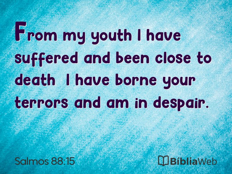 Salmos 88:15 em imagem para compartilhar
