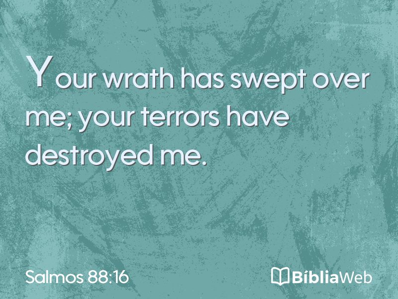 Salmos 88:16 em imagem para compartilhar