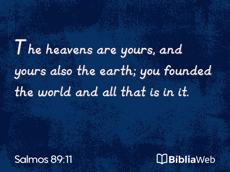 Salmos 89:11 em imagem para compartilhar