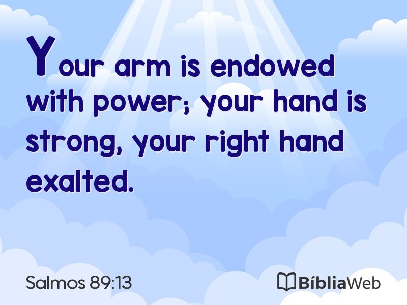 Salmos 89:13 em imagem para compartilhar