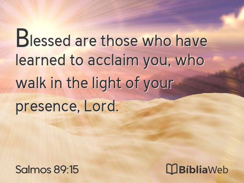 Salmos 89:15 em imagem para compartilhar