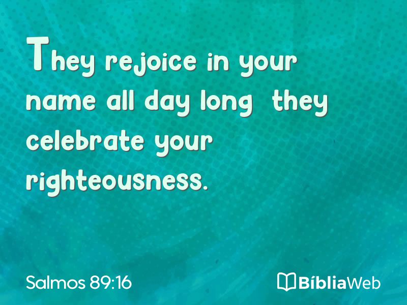 Salmos 89:16 em imagem para compartilhar