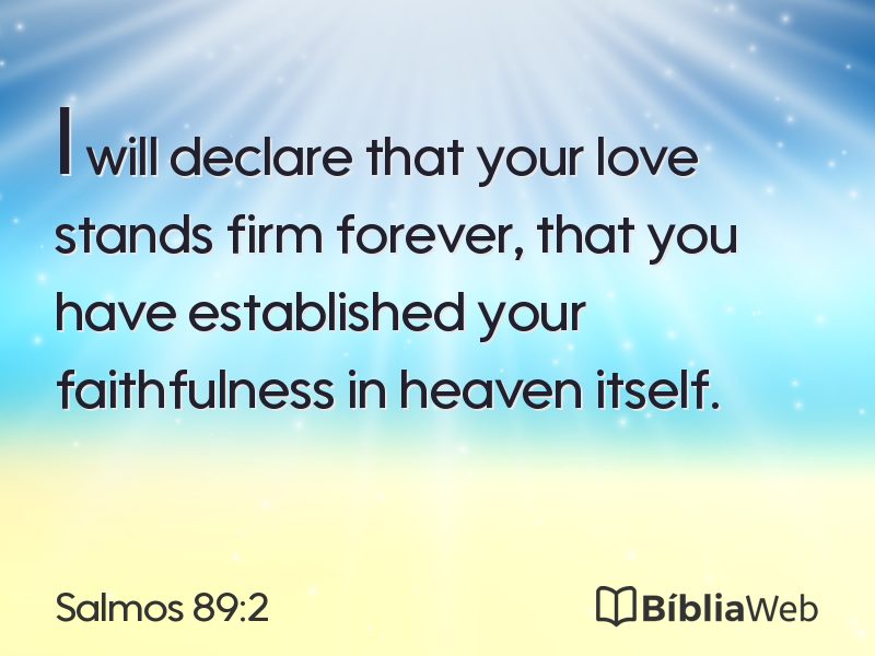 Salmos 89:2 em imagem para compartilhar
