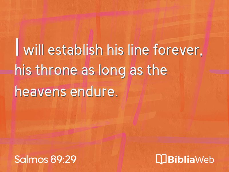 Salmos 89:29 em imagem para compartilhar