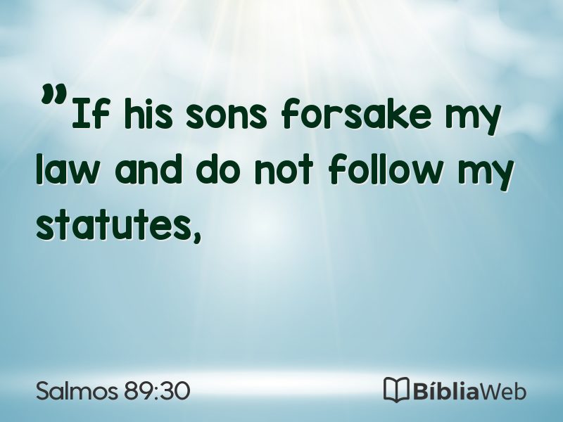 Salmos 89:30 em imagem para compartilhar