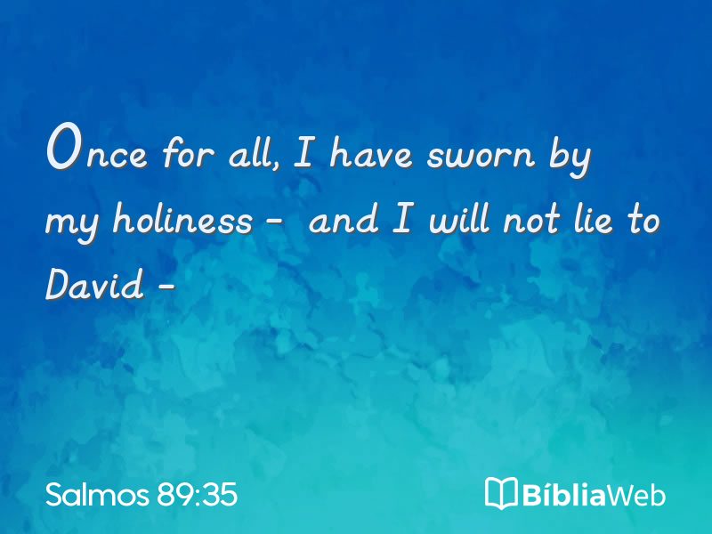 Salmos 89:35 em imagem para compartilhar