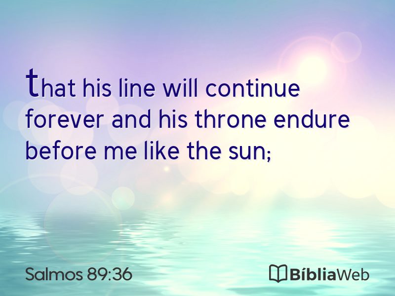 Salmos 89:36 em imagem para compartilhar