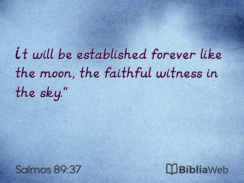 Salmos 89:37 em imagem para compartilhar