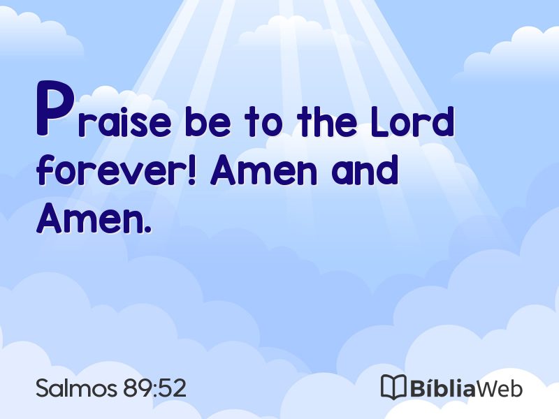 Salmos 89:52 em imagem para compartilhar