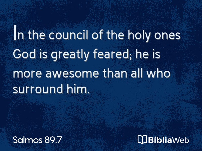 Salmos 89:7 em imagem para compartilhar