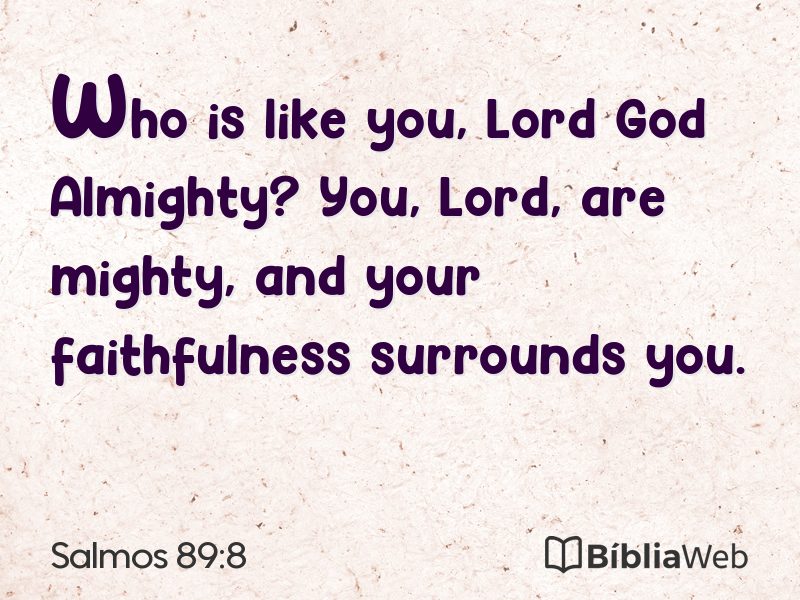 Salmos 89:8 em imagem para compartilhar