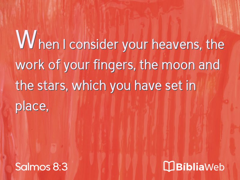 Salmos 8:3 em imagem para compartilhar