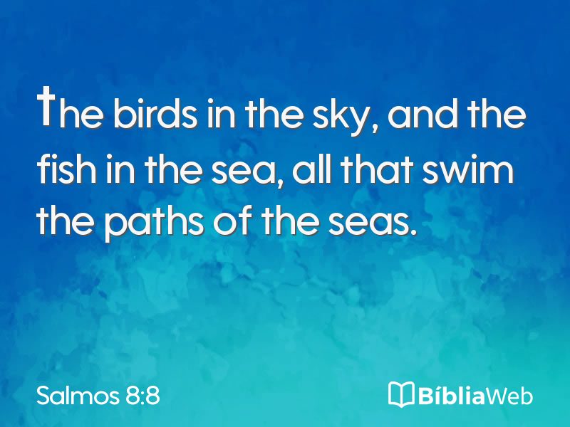 Salmos 8:8 em imagem para compartilhar