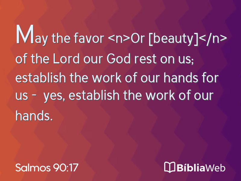 Salmos 90:17 em imagem para compartilhar