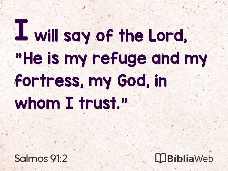 Salmos 91:2 em imagem para compartilhar