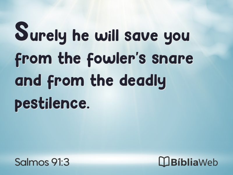 Salmos 91:3 em imagem para compartilhar