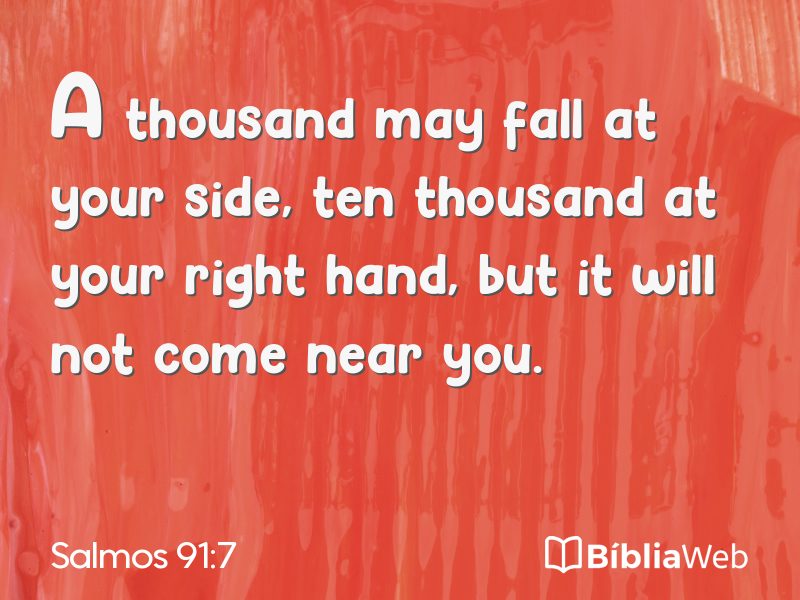 Salmos 91:7 em imagem para compartilhar