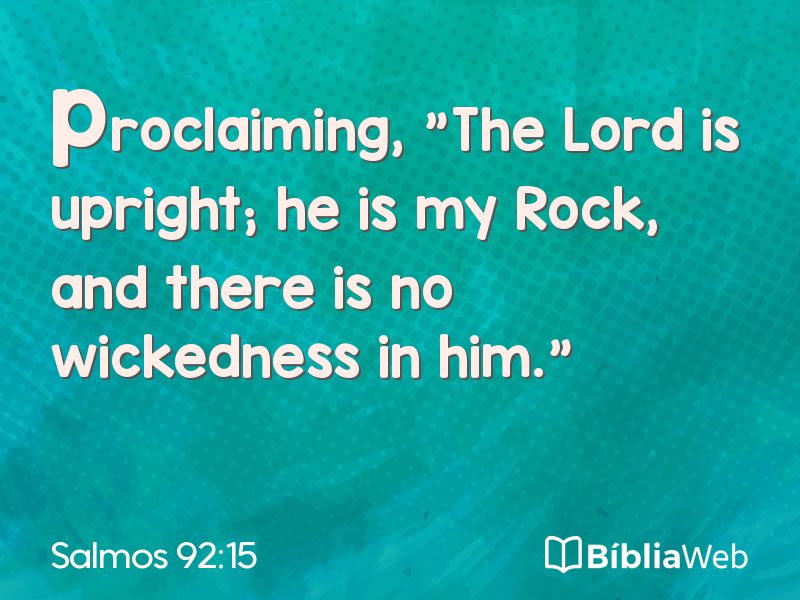 Salmos 92:15 em imagem para compartilhar