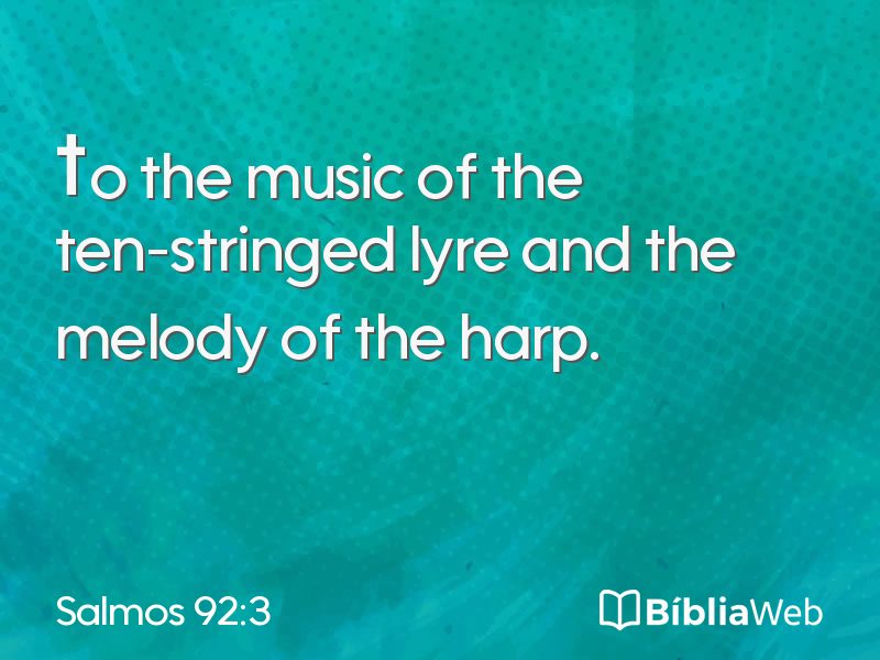 Salmos 92:3 em imagem para compartilhar