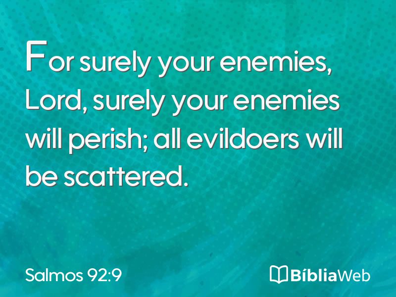 Salmos 92:9 em imagem para compartilhar